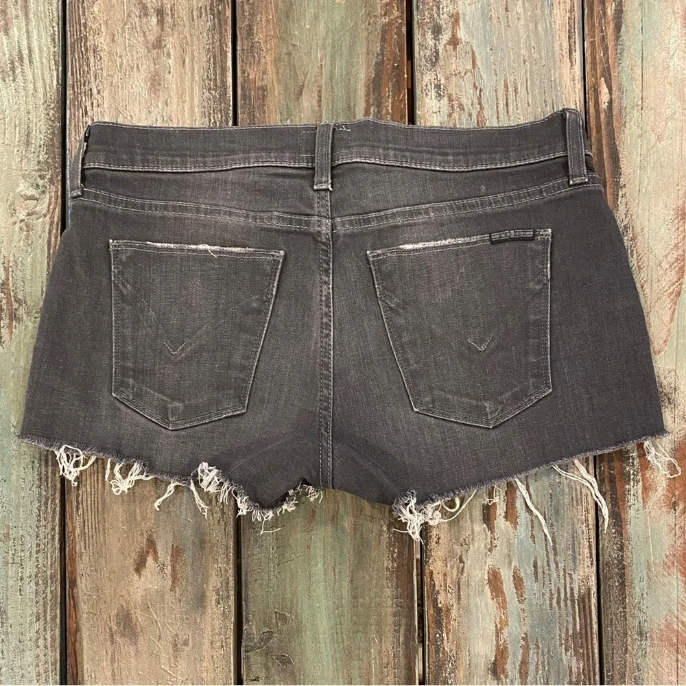 Hudson Sz 00 (26) Kenzie Denim Shorts Women’s Mid Rise Gray Stretch Cutoffs